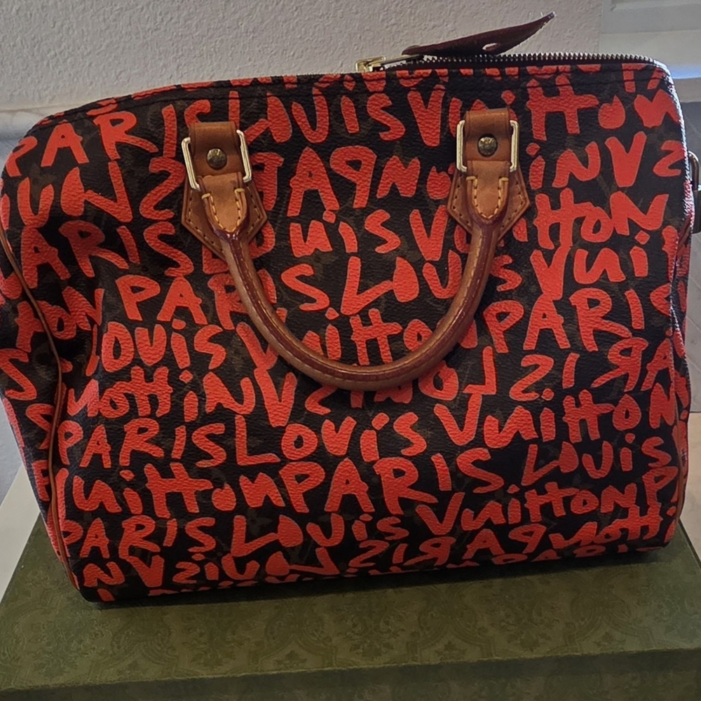 Louis Vuitton Limited Edition Orange Stephen Sprouse Graffiti Speedy Speedy 30